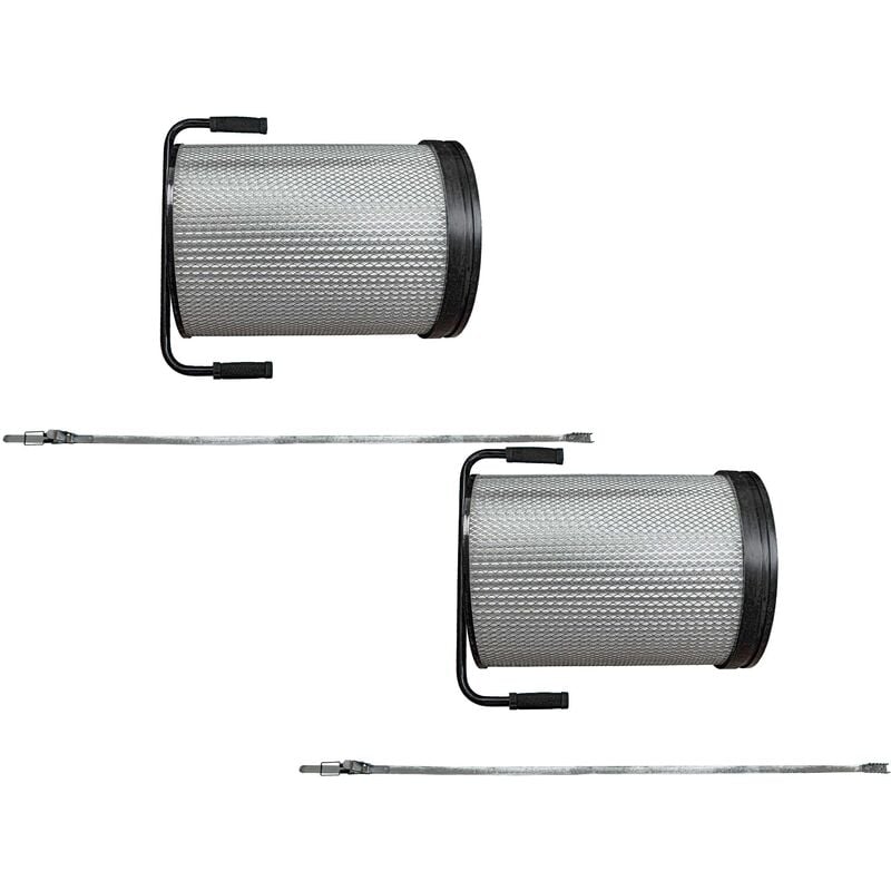 Image of Vhbw - 2x cartuccia polveri fini compatibile con Holzmann unità di aspirazione ABS1500FF impianto di aspirazione - Con spazzola di pulizia