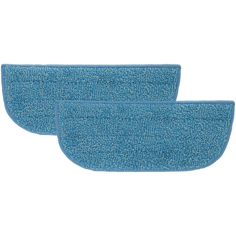 Vhbw - 2x Cleaning Pad compatible with Philips SteamPlus FC7020/01 Hot Spray Steamer, Steam Mop - Microfibre Blue