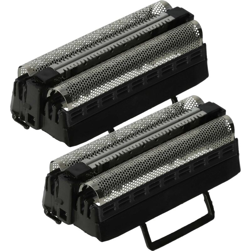 vhbw 2x Doble hoja de corte compatible con Payer HR39.1F 9745, 9727S, 9626, 9727, 9555 afeitadora eléctrica + marco, negro/plata