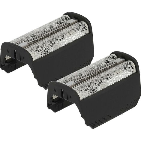 vhbw 2x Doppelscherfolie kompatibel mit Braun 7497, 7520, 7511, 7516, 7514, 7526, 7510, 7515, 7504, 7505 Elektrorasierer + Rahmen, schwarz