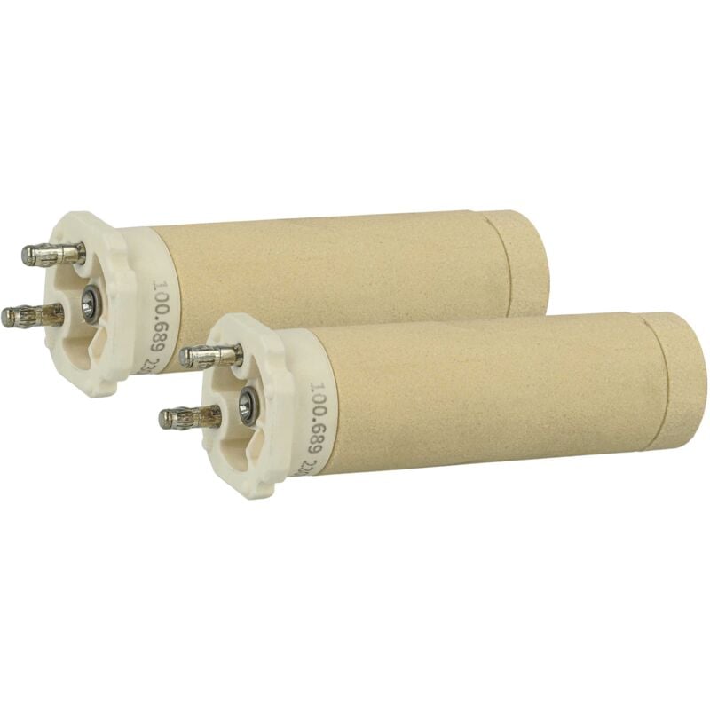2x Élément chauffant remplacement pour Leister 100.689 pour pistolet soudeur à air chaud - Noyau en céramique, 3,1 x 10,2 cm - Vhbw