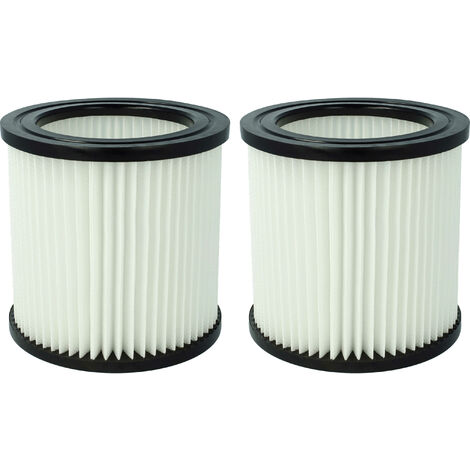 vhbw 2x Elemento filtrante compatible con Nilfisk Buddy II 18 T, II 18 T UK, II 18 UK aspiradora seco/mojado