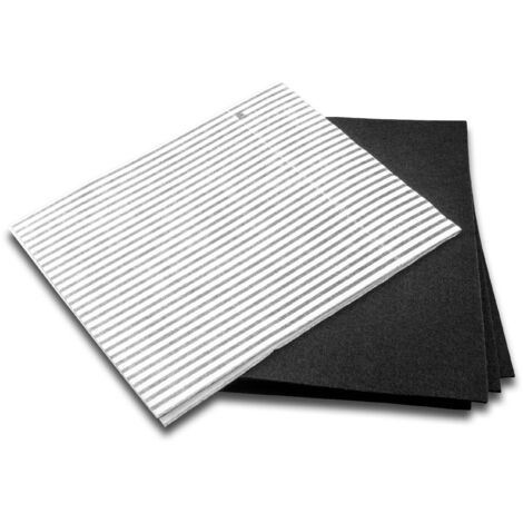 vhbw 2x Filter compatible with Smeg 60cm Extractor Hoods - 1x activated carbon filter, 1x grease filter