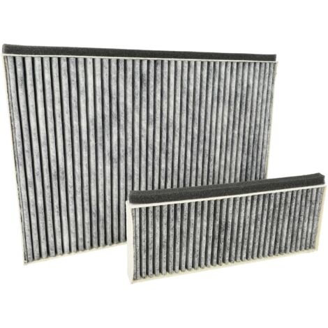 vhbw 2x Filter kompatibel mit Siemens LC98KLP20/02, LC98KLP20/01, LC98KLP60 Dunstabzugshauben - 2x Aktivkohlefilter Grau Weiß