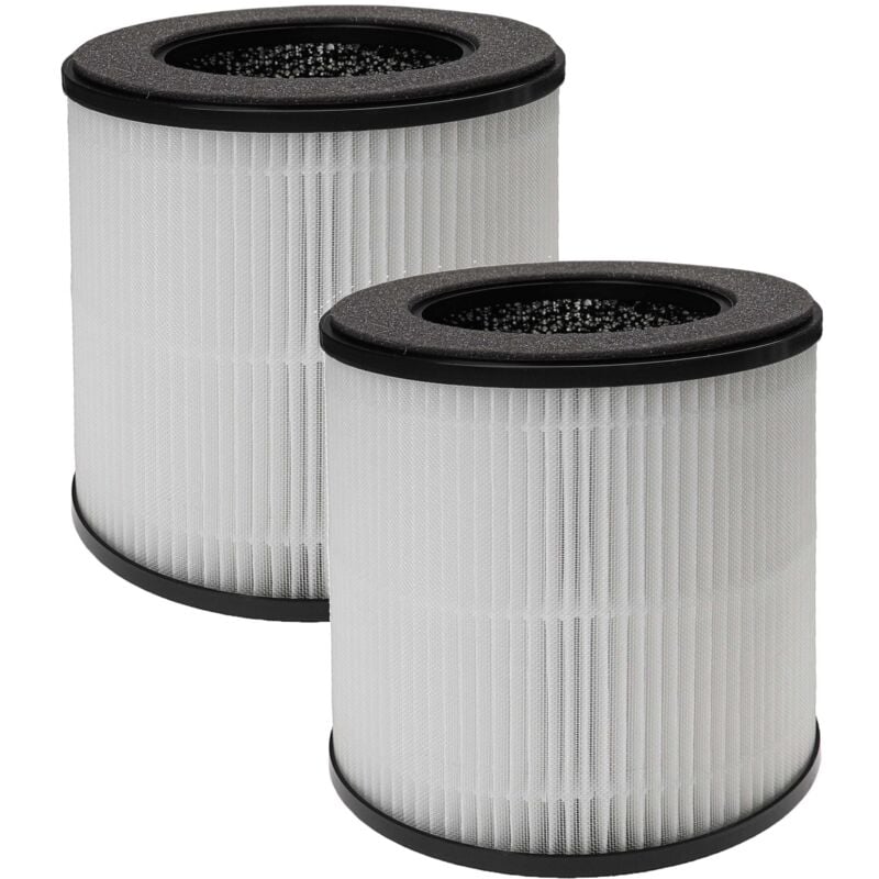 2x Filtre à air compatible avec mooka B-D02L purificateur - multicouches préfiltre + hepa + charbon actif - Vhbw