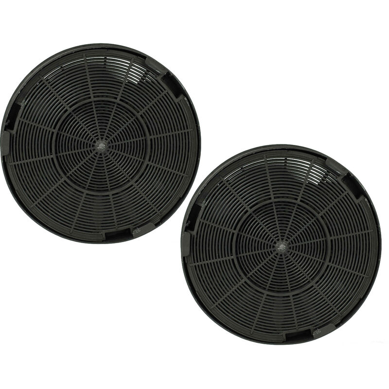 vhbw 2x Filtre à charbon actif compatible avec Franke 110.0197.423, 110.0197.424, 110.0197.426, 110.0197.427, 110.0197.428 hotte aspirante - 19,6 cm