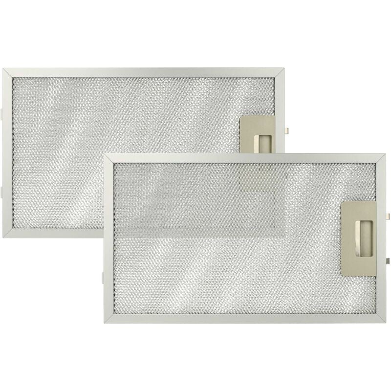 vhbw 2x Filtre anti-graisse compatible avec AEG 8360D-M/S, 8260D-B, 8360D-B, 8260D-M, 8360D-M hotte de cuisine - 32,5 x 19,6 x 0,85 cm, métal