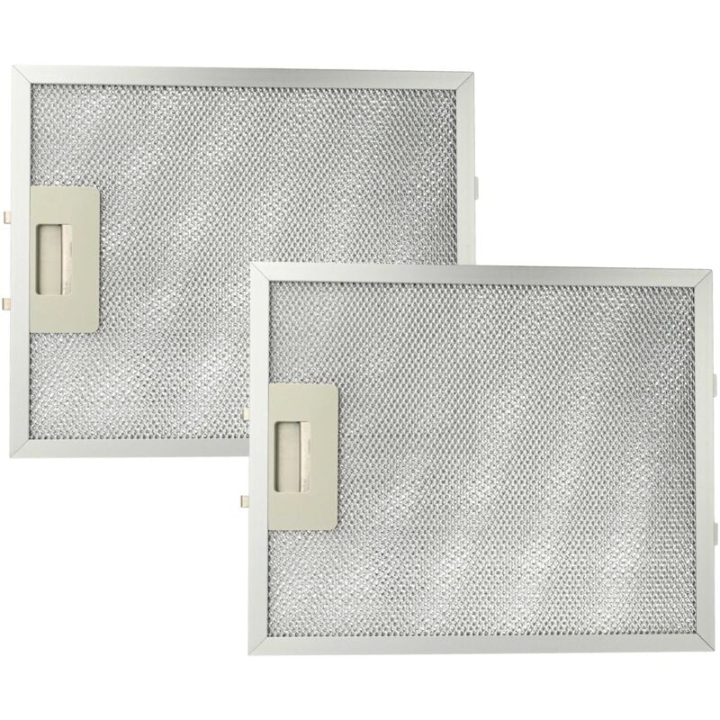 vhbw 2x Filtre anti-graisse compatible avec AEG 8390 D, 8490 D, 8391 D, 8091 D, 8290 D, 8190 D hotte de cuisine - 27,7 x 23 x 0,9 cm, métal