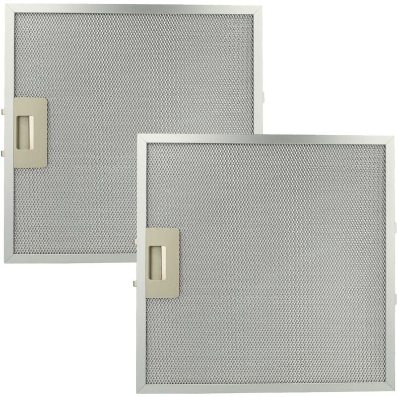 Vhbw - 2x Filtre anti-graisse compatible avec Bauknecht dbri 5810 857459001150, 857459001052 hotte de cuisine - 32 x 32 x 0,85 cm, métal