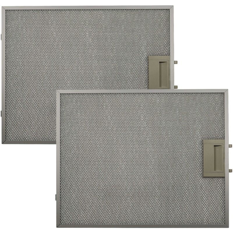 Vhbw - 2x Filtre anti-graisse compatible avec Bosch DWA097A51/03, DWA097E50/01, DWA097E50/02 hotte de cuisine - 34,9 x 29,6 x 0,8 cm, métal