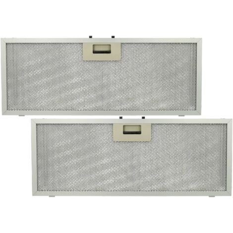 vhbw 2x Filtre anti-graisse remplacement pour Elica GF03FC pour hotte de cuisine - 45,9 x 17,7 x 0,85 cm, métal