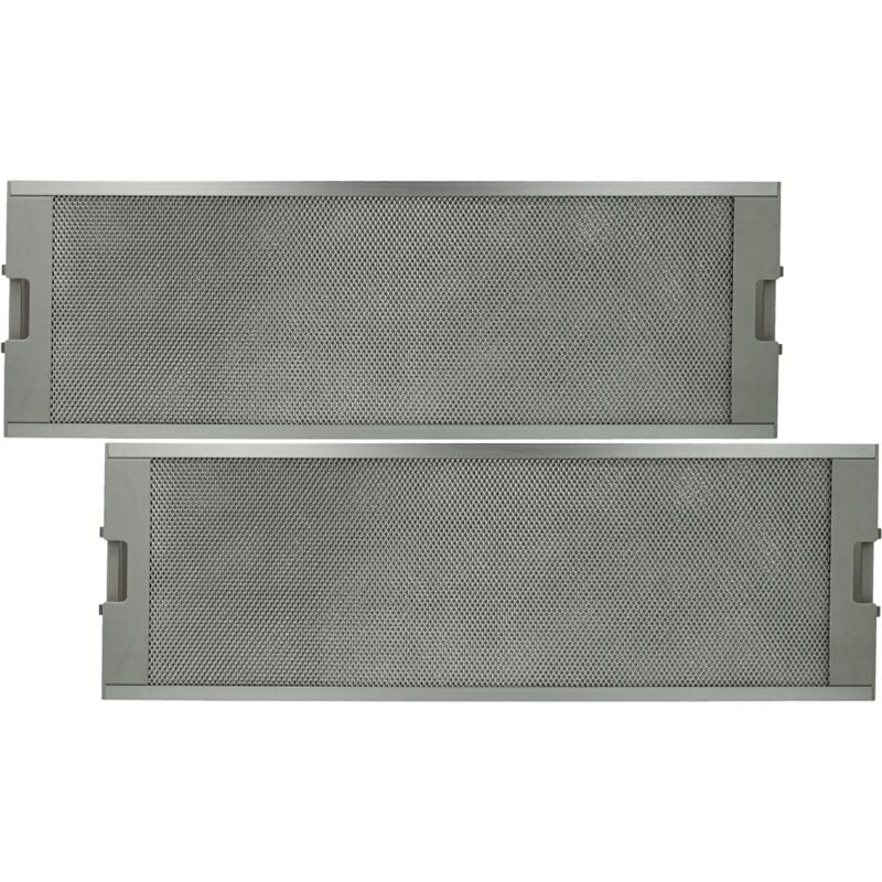 Vhbw - 2x Filtre anti-graisse remplacement pour Miele 4126170, 4126171, 4126172 pour hotte de cuisine, métal