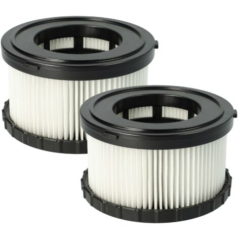 vhbw 2x filtre compatible avec Dewalt DCV517N 18V, DC 515 18V, DCV 517 N 18V, DCV517N-XJ 18V aspirateur - Filtre HEPA contre les allergies