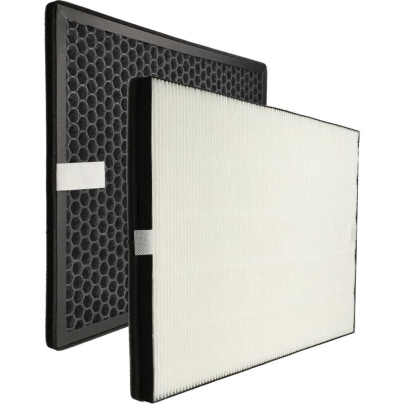 Vhbw - 2x Filtre compatible avec Philips AC1214, AC1215, AC1217, AC1214/10 purificateur d'air - filtre à charbon actif, filtre hepa