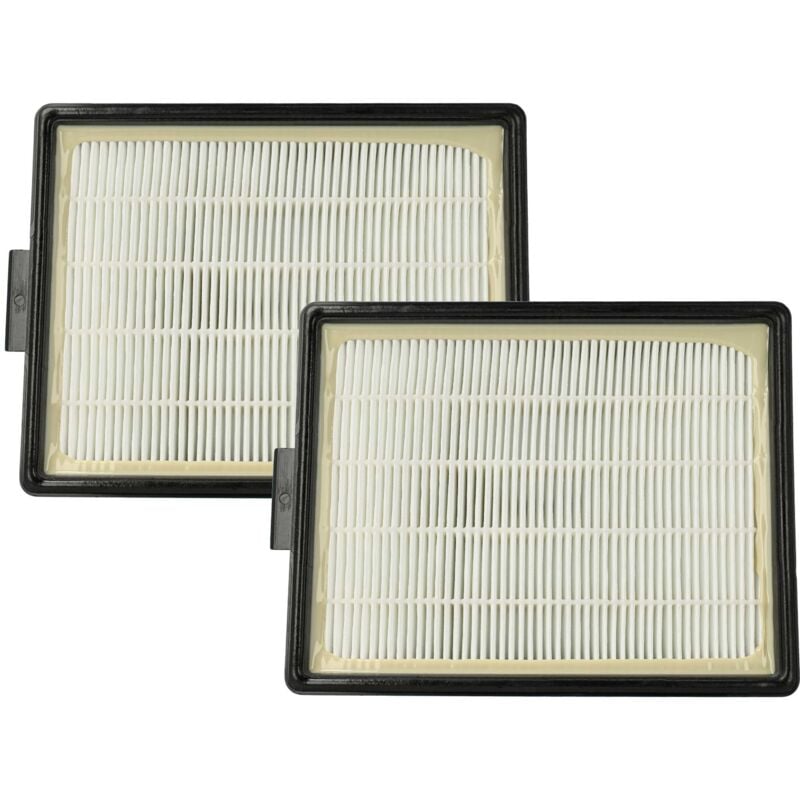 2x filtre compatible avec Rainbow Rexair E2, e aspirateur - filtre HEPA/à plis plats noir / blanc - Vhbw