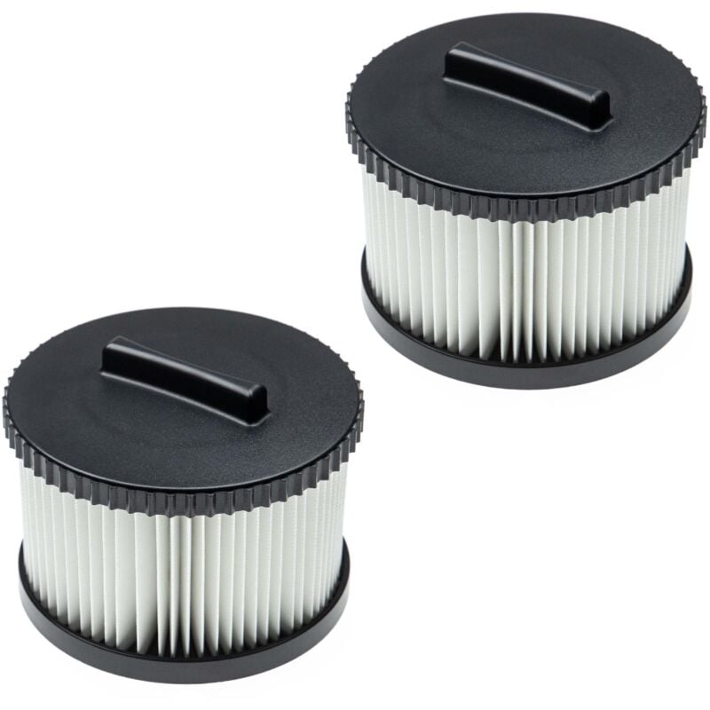 Vhbw - 2x filtre compatible avec Dewalt DWV9340-XJ aspirateur - filtre hepa noir / blanc