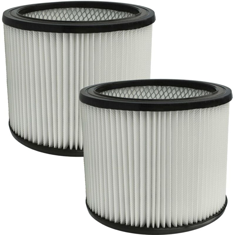 2x filtre plissé compatible avec Masko Nass/Trocken Industriesauger 1800W - noir / blanc - Vhbw