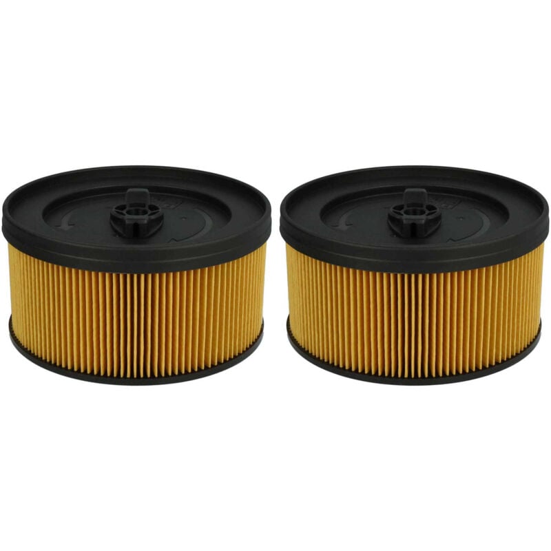 vhbw Lot de 2x filtres à cartouche compatible avec Kärcher WD 4, WD 4.200, WD 4.250, WD 4.290 aspirateur à sec ou humide - Filtre plissé