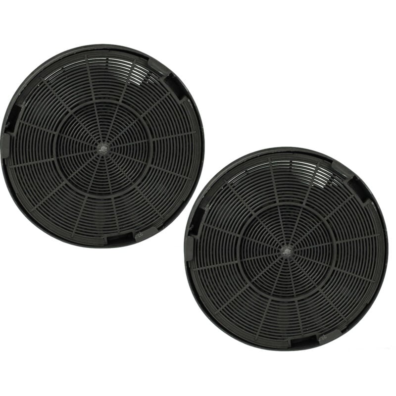Vhbw - 2x Filtres à charbon actif compatible avec aeg DD5960V, DCK6290HG, DD9995-W, DD9693-M, DD9663-M, DD9993-M, DD9963-M hotte aspirante - 19,6 cm