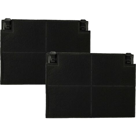 vhbw 2x Filtres à charbon actif compatible avec Electrolux EFG5529X, EFG5530X, EFG514G, EFG70023S, EFG714G hotte aspirante - 19,5 x 13,9 x 2,2 cm