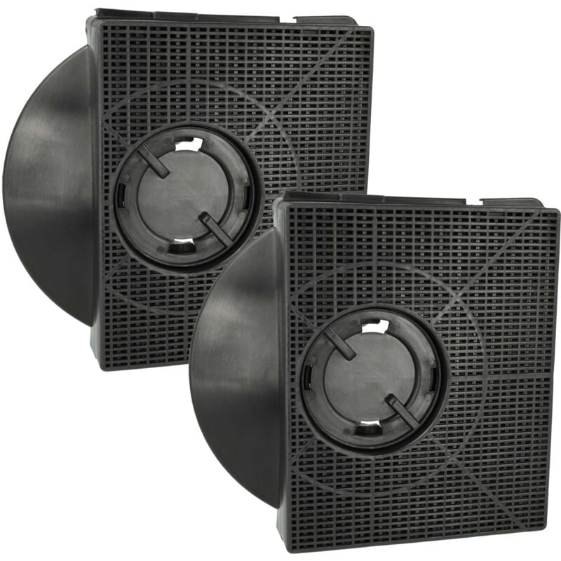 Vhbw - 2x Filtres à charbon actif compatible avec Elica 1745564/2, 1745563/3, 1745563A, 17411744A, 1745563/2 hotte aspirante - 21,3 x 20,7 x 4,1 cm