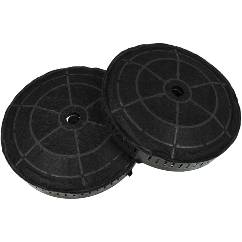 Vhbw - 2x Filtres à charbon actif compatible avec Elica 208355404568, 208355404573, 208355404572, 208355404586, 208355404587 hotte aspirante - 17,2 cm