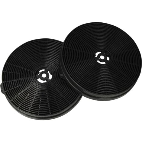 vhbw 2x Filtres à charbon actif compatible avec Firegas CC170 FGS-EBL11AR1160CC, FGS-EBL11CR1160CC, FGS-EBL15AR1160CC hotte aspirante - 17,5 cm