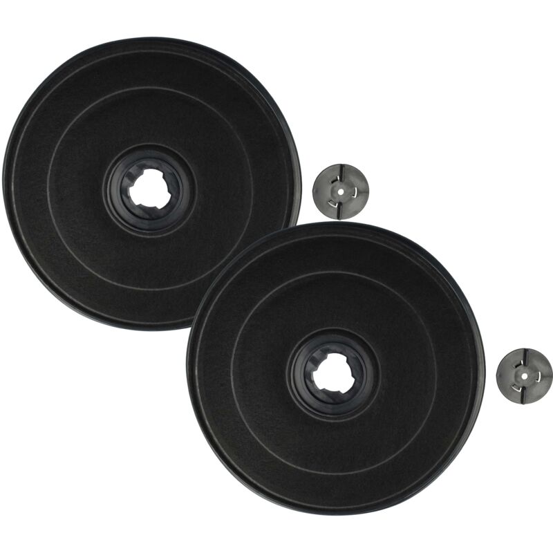 Vhbw - 2x Filtres à charbon actif compatible avec Küppersbusch d 600 wz, lb 633.0 b, d 600 bz, d 600 jz, lb 633.0 w hotte aspirante - 2,3 cm