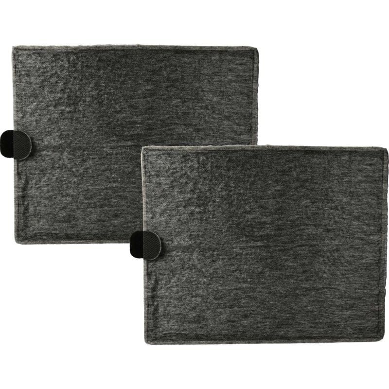Vhbw - 2x Filtres à charbon actif compatible avec Miele da 2450-1, da 5960 w, da 5966 w, da 2450, da 5290 w hotte aspirante - 26 x 21,3 x 1,9 cm