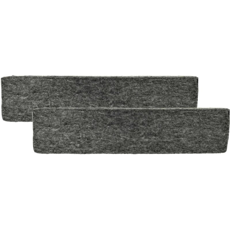 Vhbw - 2x Filtres à charbon actif compatible avec Miele da 2808 / edst, da 2906, DA3690, da 2905, da 2900 hotte aspirante - 42,5 x 9,7 x 1,9 cm