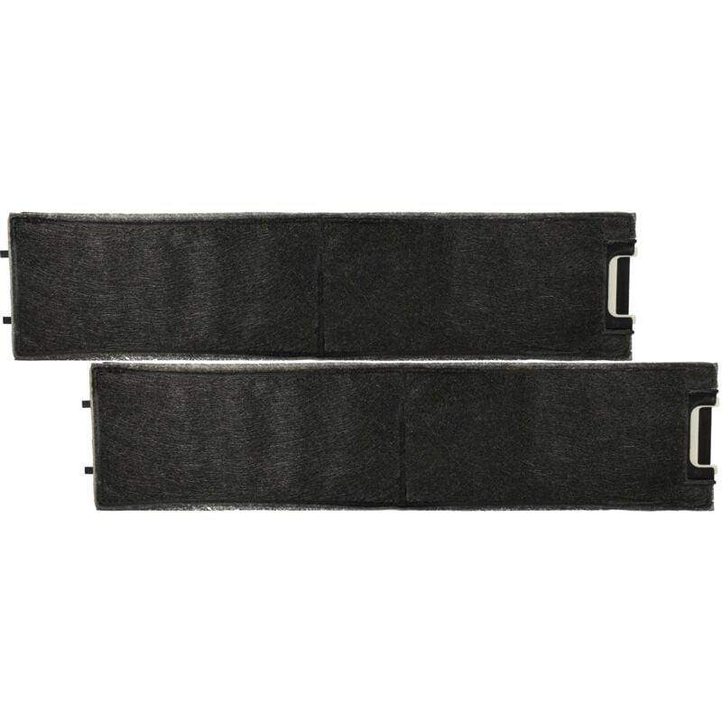 Vhbw - 2x Filtres à charbon actif compatible avec Miele da 3356-55, da 3360, da 3360-60, da 3366, da 3366-60 hotte de cuisine - 49 x 11,3 x 2,8 cm