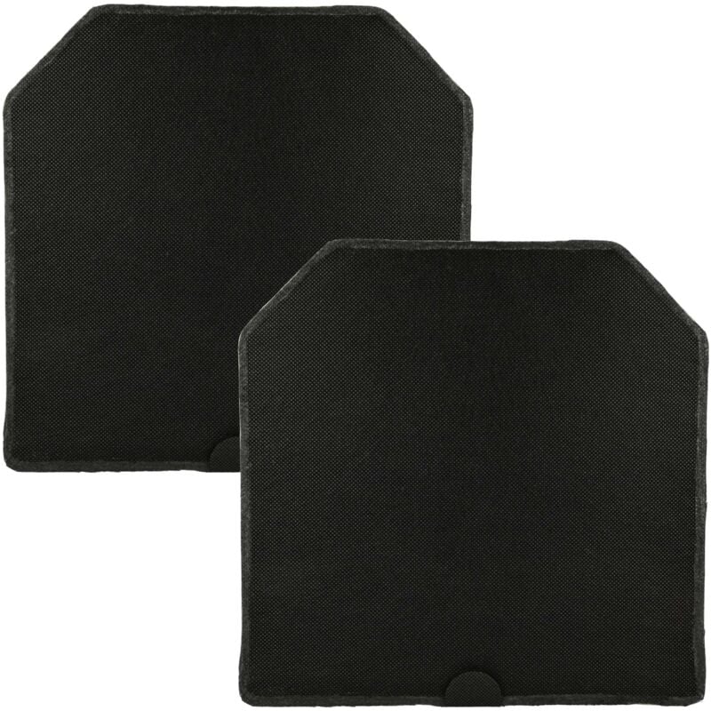 Vhbw - 2x Filtres à charbon actif compatible avec Miele da 447-4, da 447, da 249-4, da 249-2, da 446-4, da 446 hotte aspirante - 24,5 x 24,5 x 2 cm
