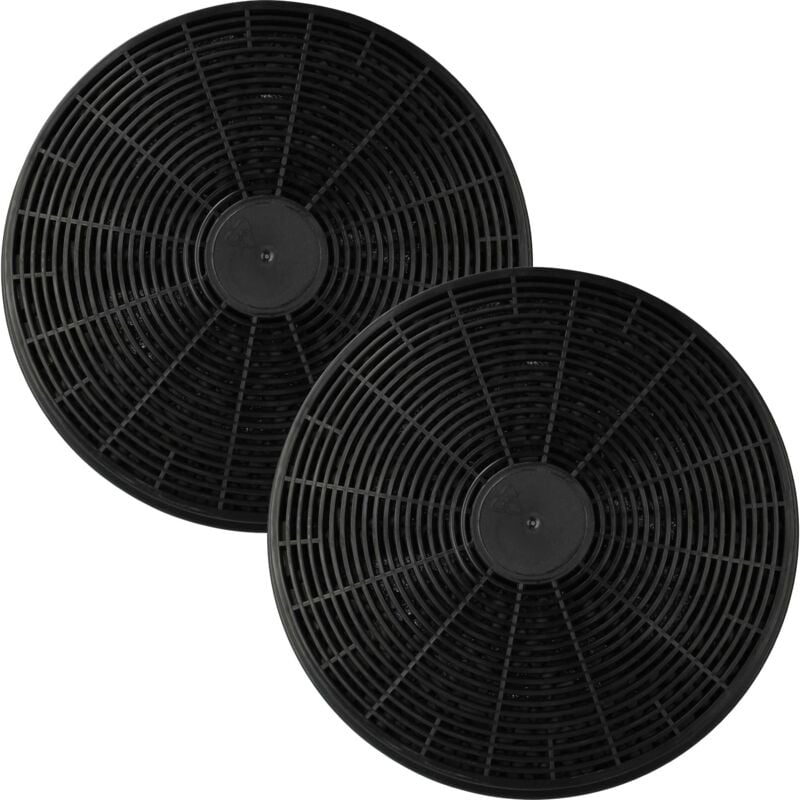 Vhbw - 2x Filtres à charbon actif compatible avec Respekta CH4138IXC, CH22098IXB hotte aspirante - 17,5 cm