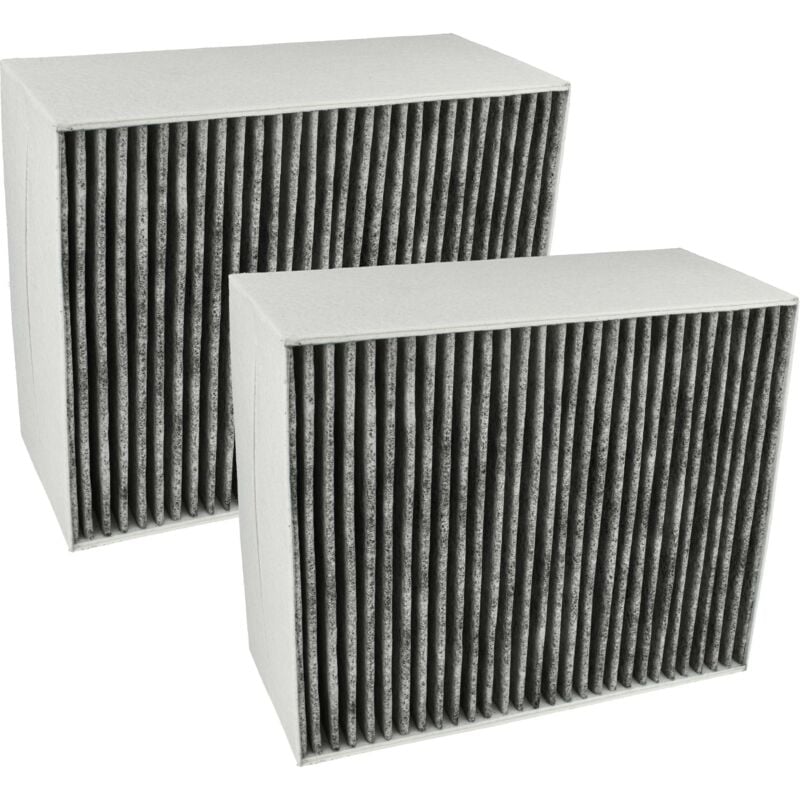 Vhbw - 2x Filtres à charbon actif compatible avec Siemens LF98BF542/01, LF98BE542/02, LF98BE542/01, LF98BD542/01 hotte aspirante - 22,7 x 18,9 x 10 cm