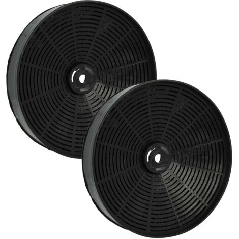 vhbw 2x Filtres à charbon actif compatible avec Zanussi ZHX659TN 94264020300, ZHS659TN 94264010100, ZHW659TN 10650012600 hotte aspirante - 17,3 cm