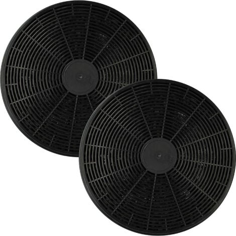 vhbw 2x Filtres à charbon actif remplacement pour Klarstein 10027530, CGCH2, 10027711, 10030983, K10001 pour hotte aspirante - 17,5 cm
