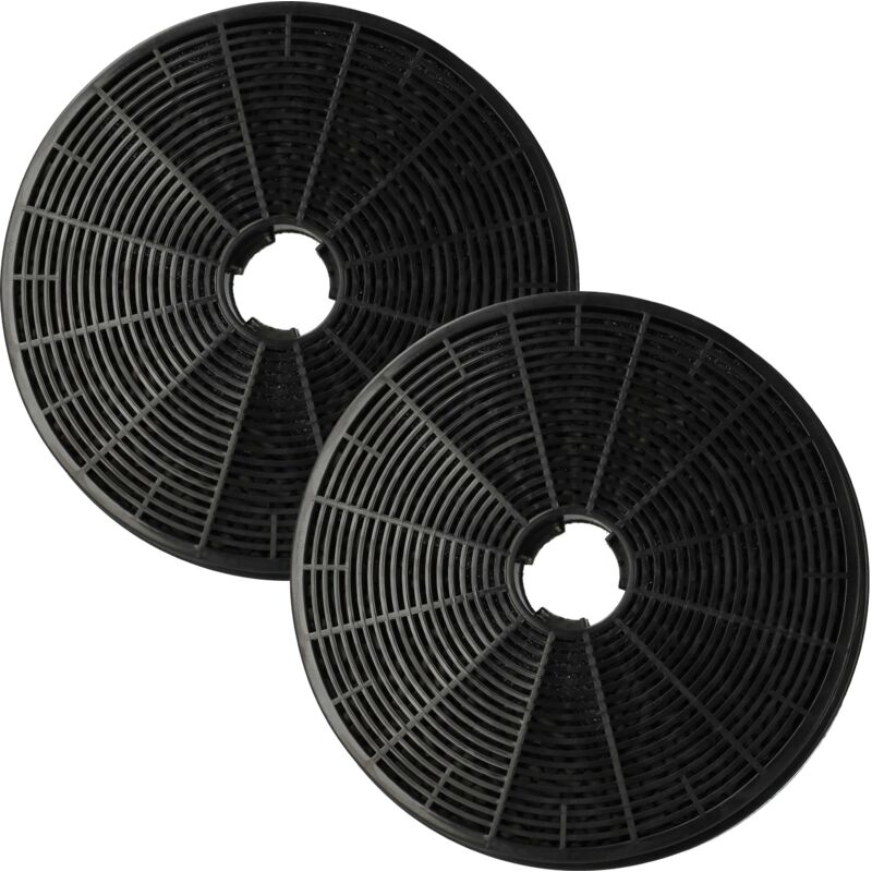 Vhbw - 2x Filtres à charbon actif remplacement pour Klarstein 10035387 pour hotte aspirante - 17,5 cm