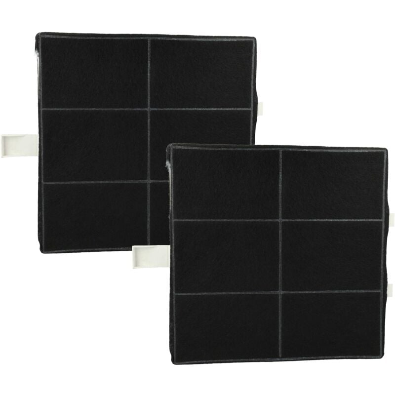 Vhbw - 2x Filtres à charbon actif remplacement pour Siemens LZ51800 pour hotte aspirante - 22,2 x 22,2 x 2,4 cm