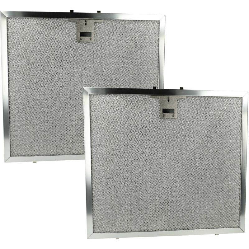 Vhbw - 2x Filtres anti-graisse compatible avec Miele da 250, da 424, da 250-4 (2006 - 2007) hotte de cuisine - 28,4 x 31,5 x 0,9 cm, acier inoxydable