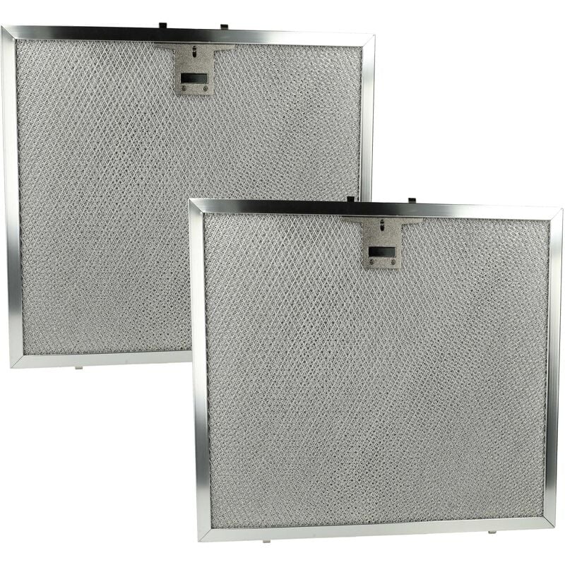 Vhbw - 2x Filtres anti-graisse compatible avec Miele da 424 v, DA424EXT (2004 - 2006) hotte de cuisine - 28,4 x 31,5 x 0,9 cm, acier inoxydable