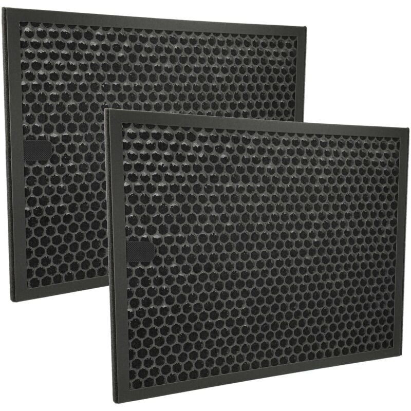 2x Filtre à charbon actif compatible avec Philips AC4550/10, AC3256/10, AC3259/10 purificateur d'air - Filtre à air noir - Vhbw