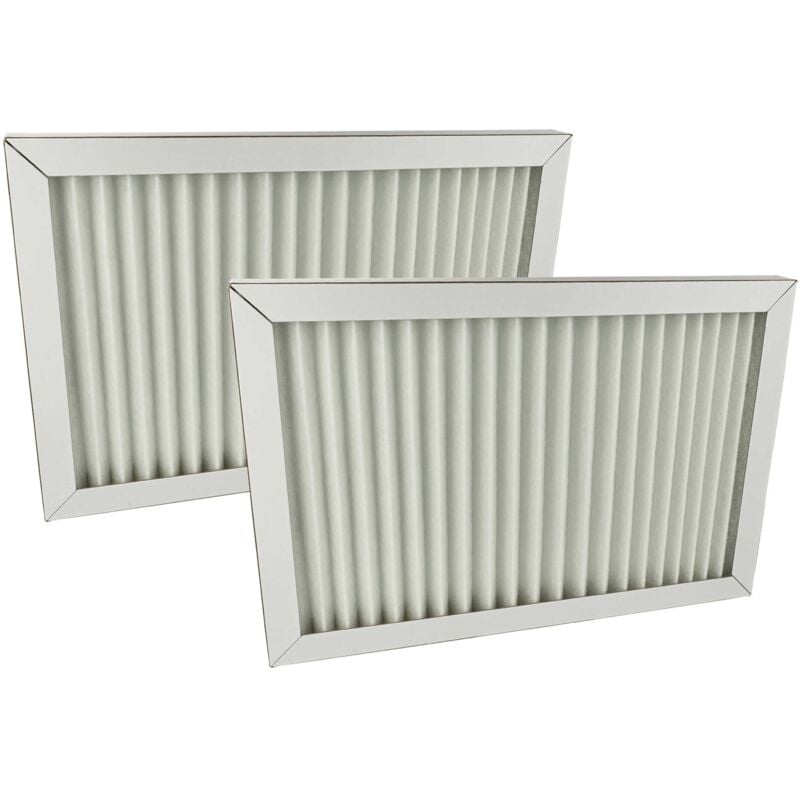 2x Filtre à air compatible avec Pluggit SWT180 échangeur de chaleur géothermique - G4, 37 x 25 x 2,4 cm blanc - Vhbw