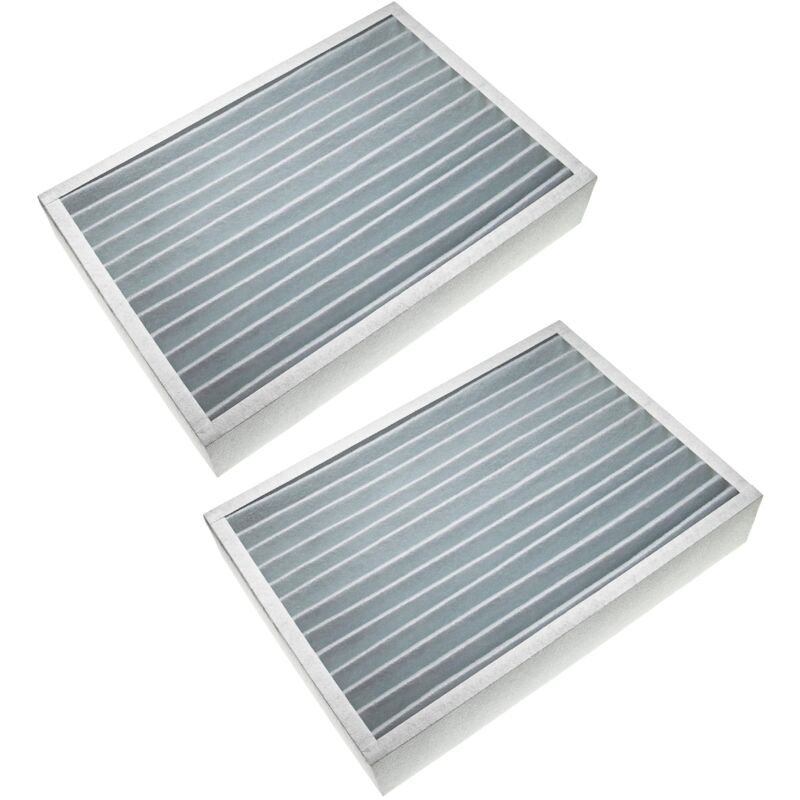 2x Filtres compatible avec Zehnder Paul Campus 500 dc, Compakt 350 appareil de ventilation - Set de filtres à air G4, 50 x 35 x 9 cm, blanc - Vhbw