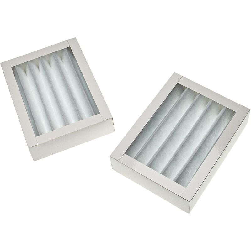 Vhbw 2x Filtres compatible avec Zehnder Ventos 50 appareil de ventilation - Set de filtres à air G4, 20 x 15 x 9 cm, blanc