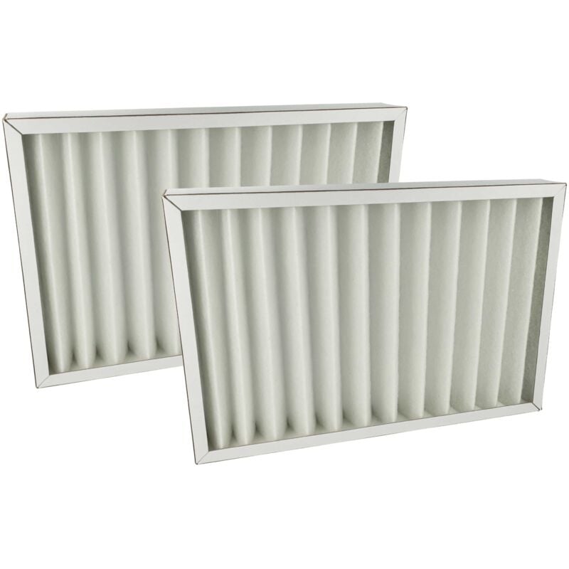 2x Filtres remplacement pour Pluggit SWTG4 pour échangeur de chaleur géothermique - Set de filtres à air G4, 37 x 25 x 4,6 cm blanc - Vhbw