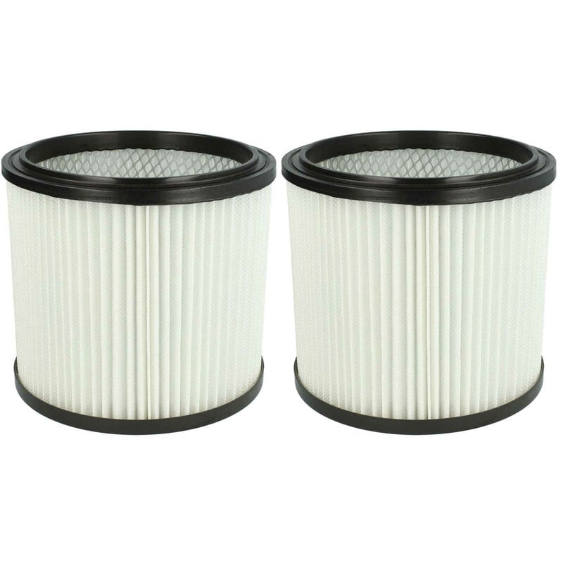 Image of 2x filtro a pieghe piatte compatibile con Parkside pnts 1250/9, pnts 30/6 s, pnts 1250, pnts 30/5, pnts 30/6 de aspirapolvere - bianco - Vhbw