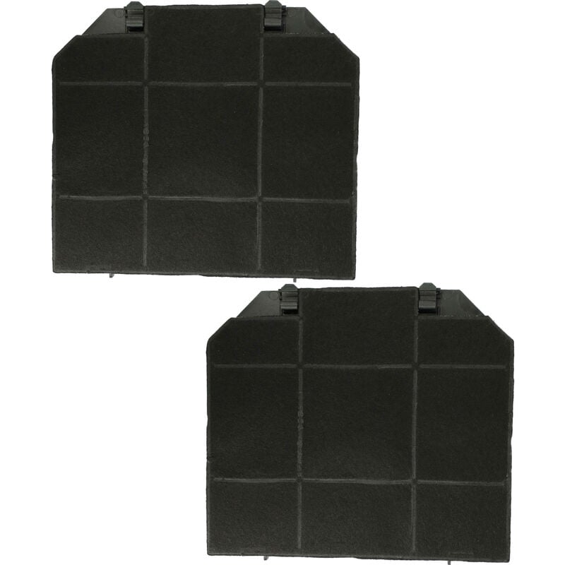 Image of 2x filtro a carboni attivi compatibile con Electrolux Cubia Isola, Cylindra Gloss 37, Cylindra Isola 37 cappe aspiranti - 26,5 x 23,5 x 1,5 cm - Vhbw