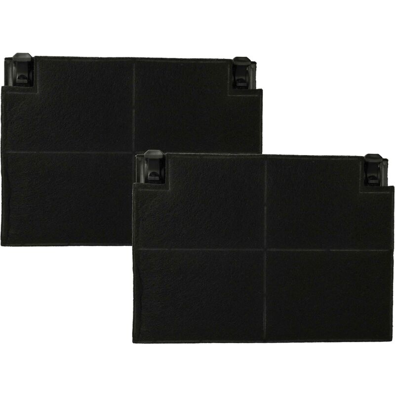 Image of Vhbw - 2x filtro a carboni attivi compatibile con Franke 110.0046.145, fbi 502 xs eco gr cappe aspiranti - 19,5 x 13,9 x 2,2 cm
