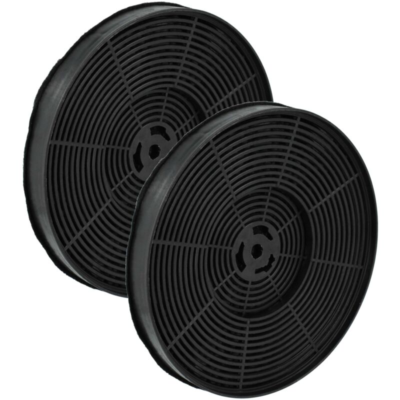 Image of 2x filtro a carboni attivi sostituisce Exquisit 1010035 / C04, CF100 1010035 per cappe aspiranti - 17,5 cm - Vhbw