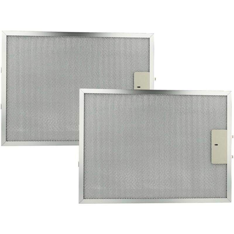 Image of 2x filtro anti-grasso compatibile con aeg du 4161-M 94212274400, du 4161-M 94212274401 cappa da cucina - 38 x 28,3 x 0,9 cm, metallo - Vhbw